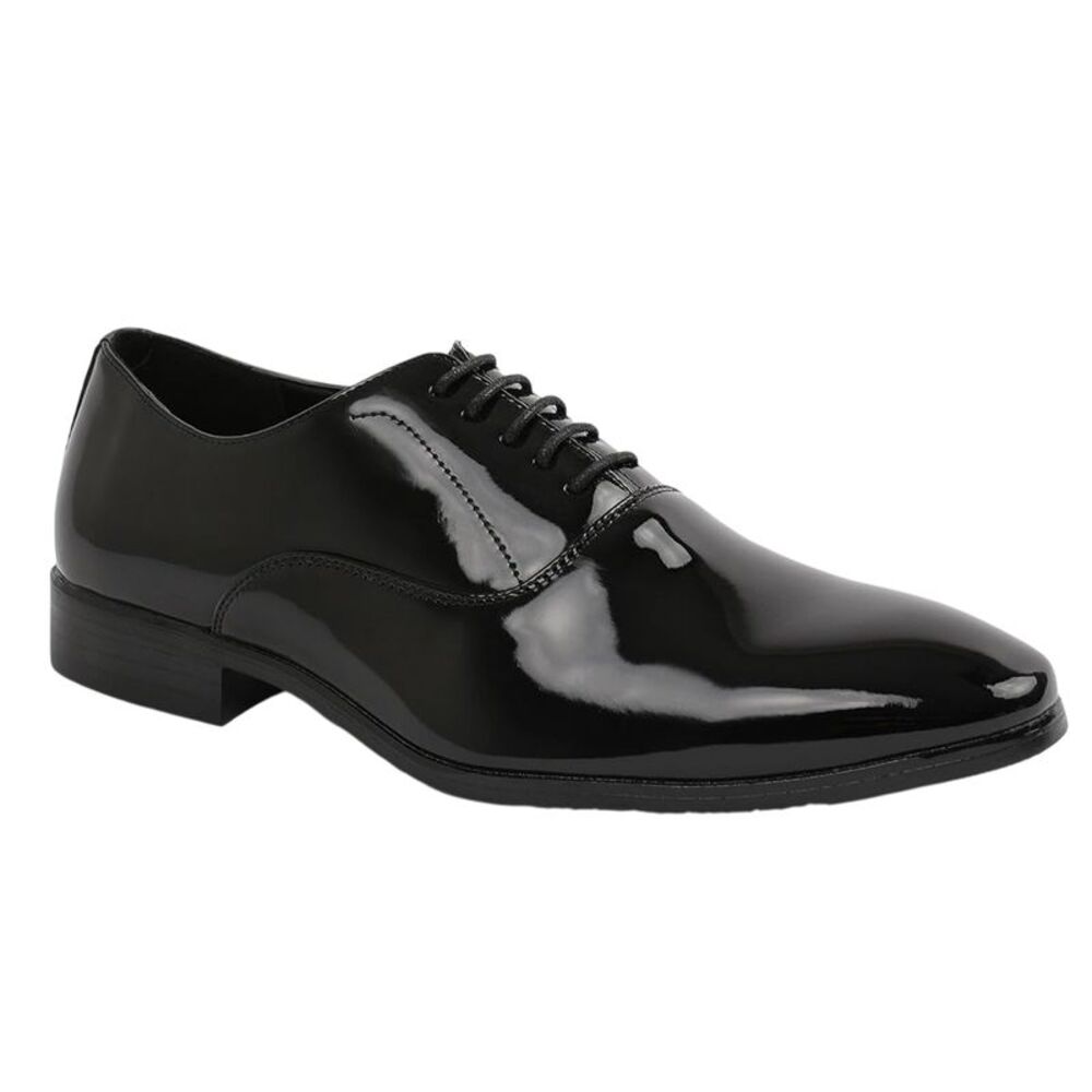 Where�'s That From Mens Patent Leather Low Heel Oxford Shoes / Black